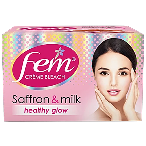 Fem Bleach Cream Saffron And Milk Healthy Glow 